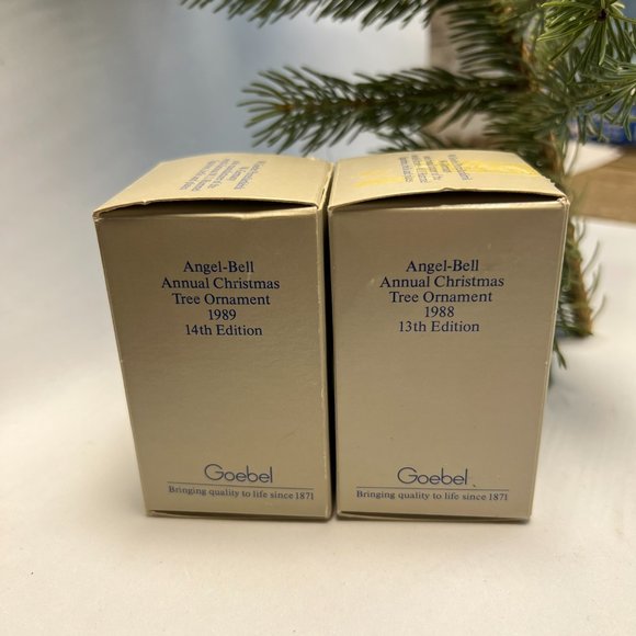 Vintage Goebel Angel-Bell Christmas Ornaments - 1988 & 1989 Annual Editions - - Picture 2 of 6